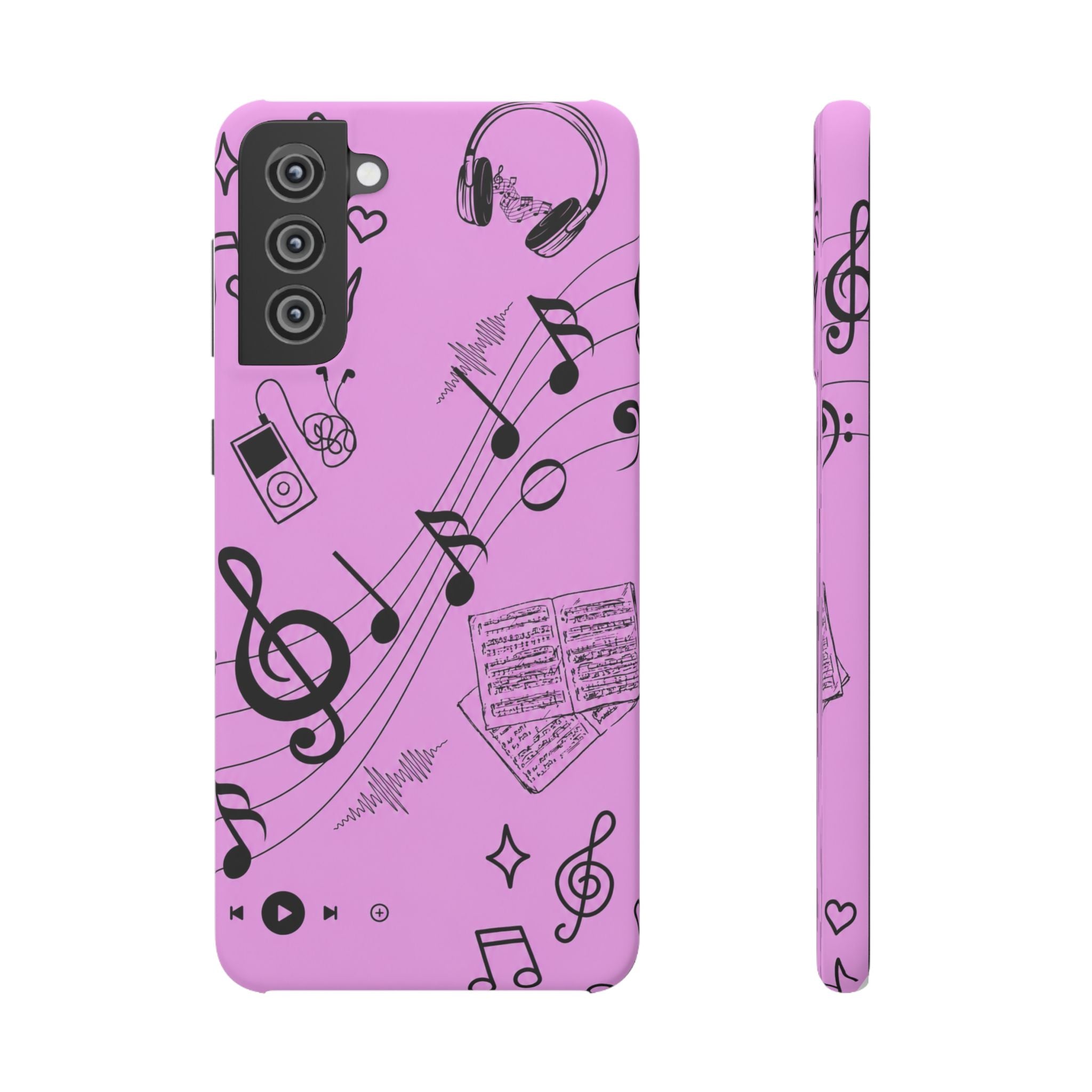 Pink Music Notes Phone Case