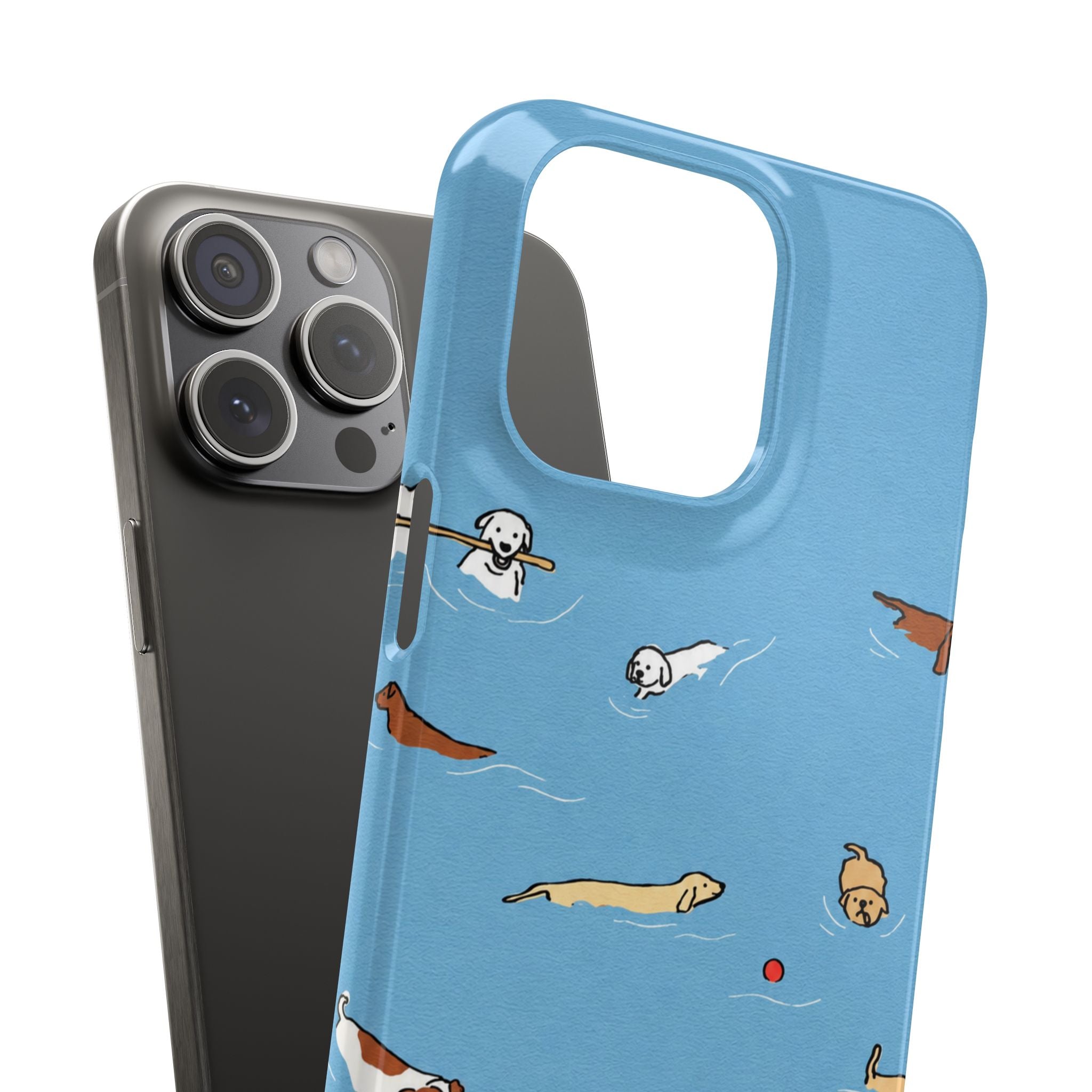 Swimming Dogs Phone Case