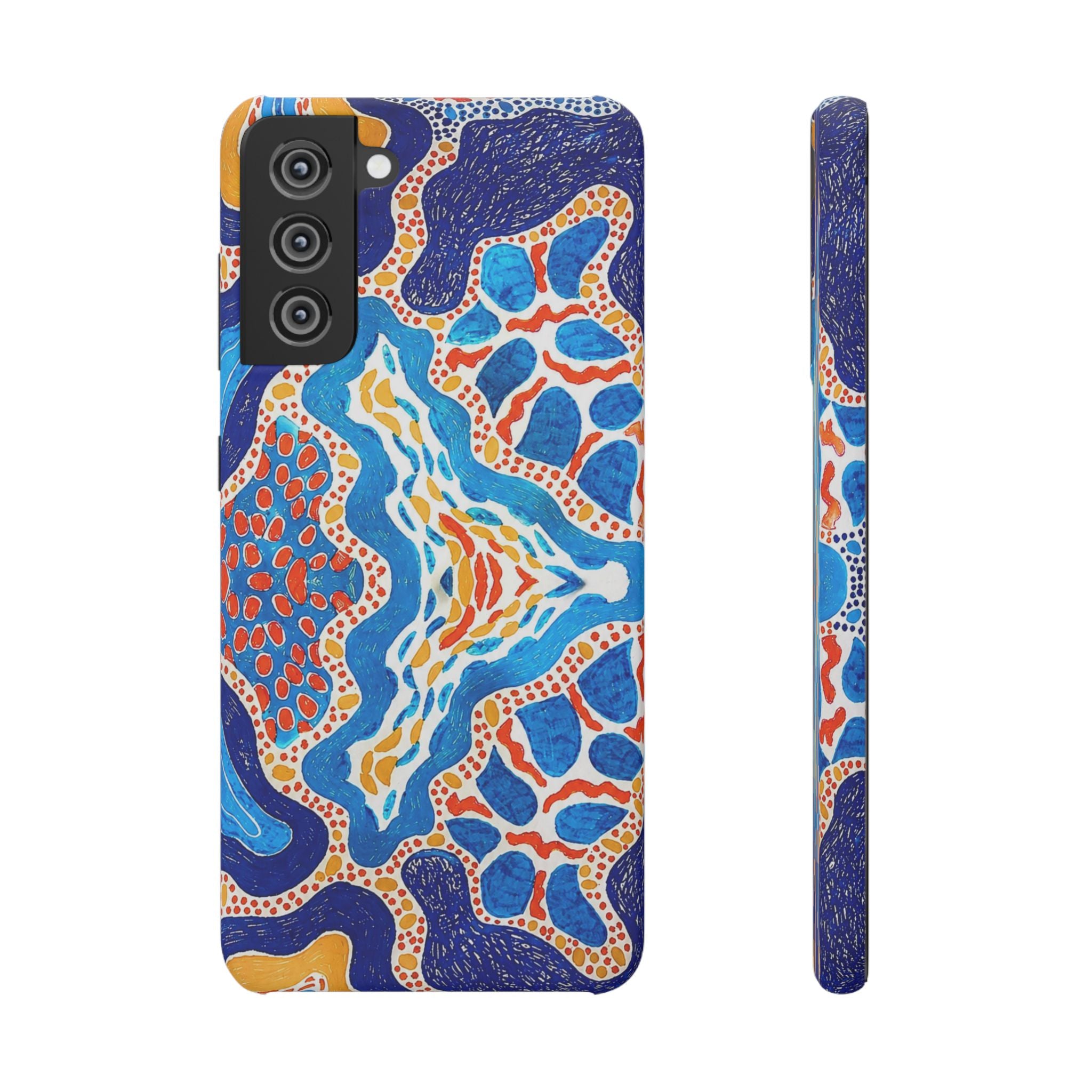 Abstract Blue Pattern Phone Case