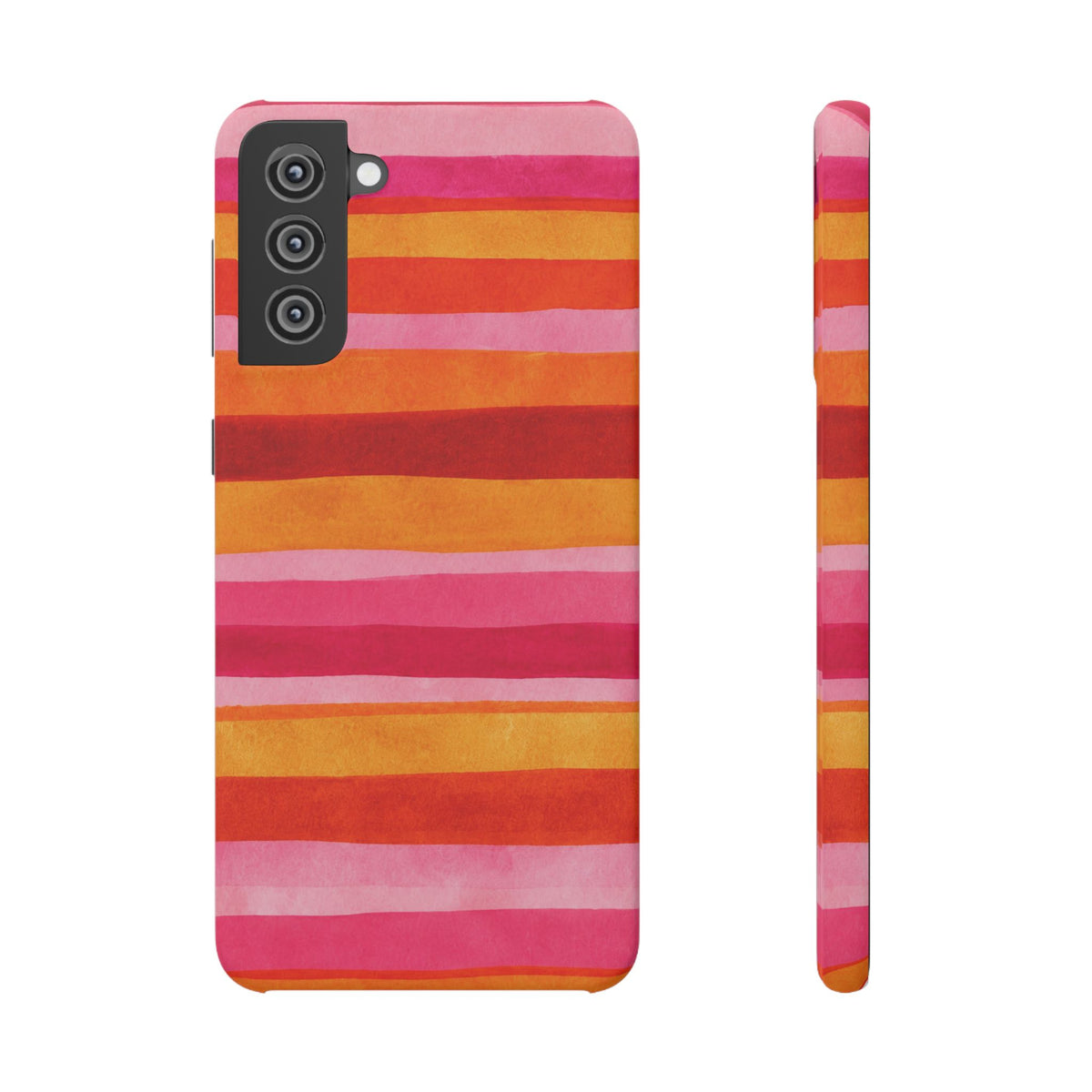 Pink Sunset Watercolor Stripes