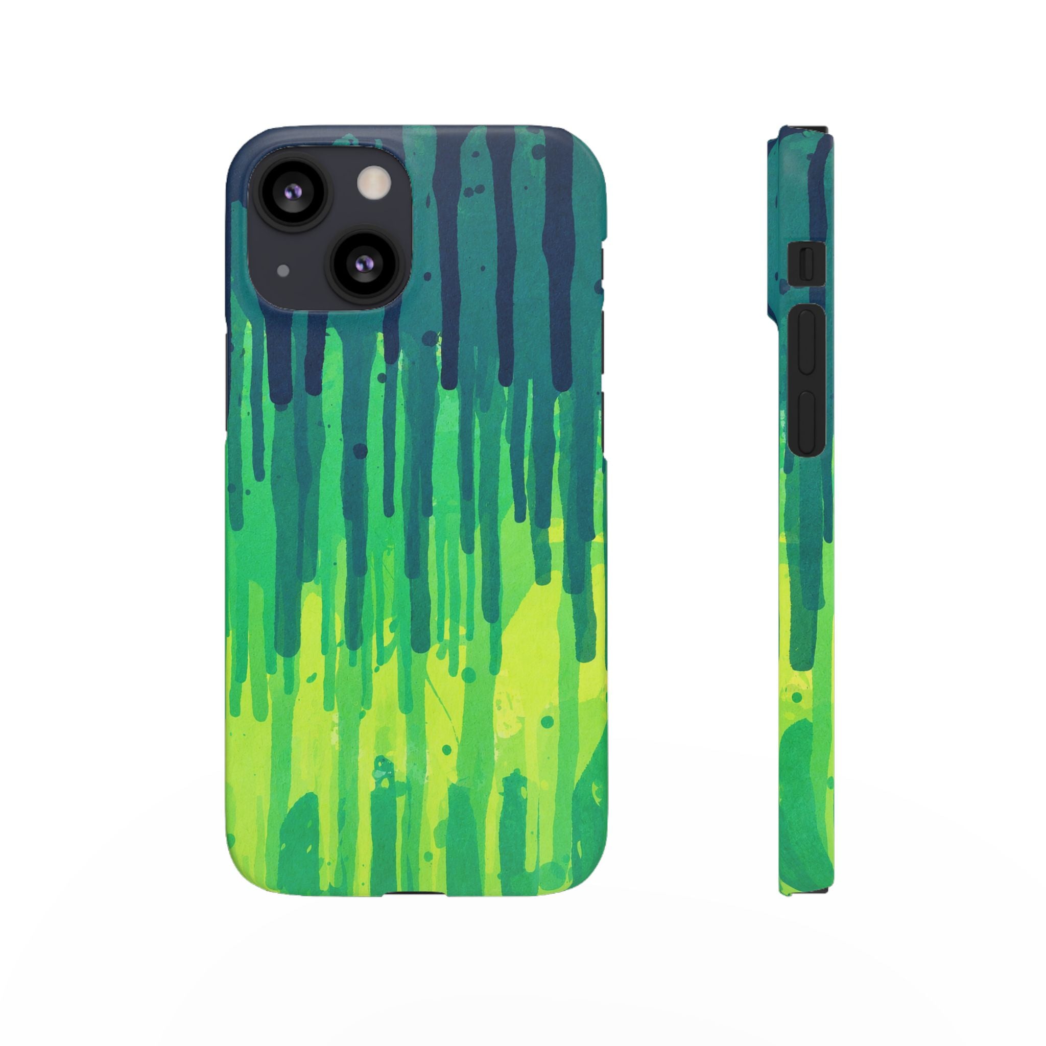 Liquid Emerald – Abstract Drip Phone Case