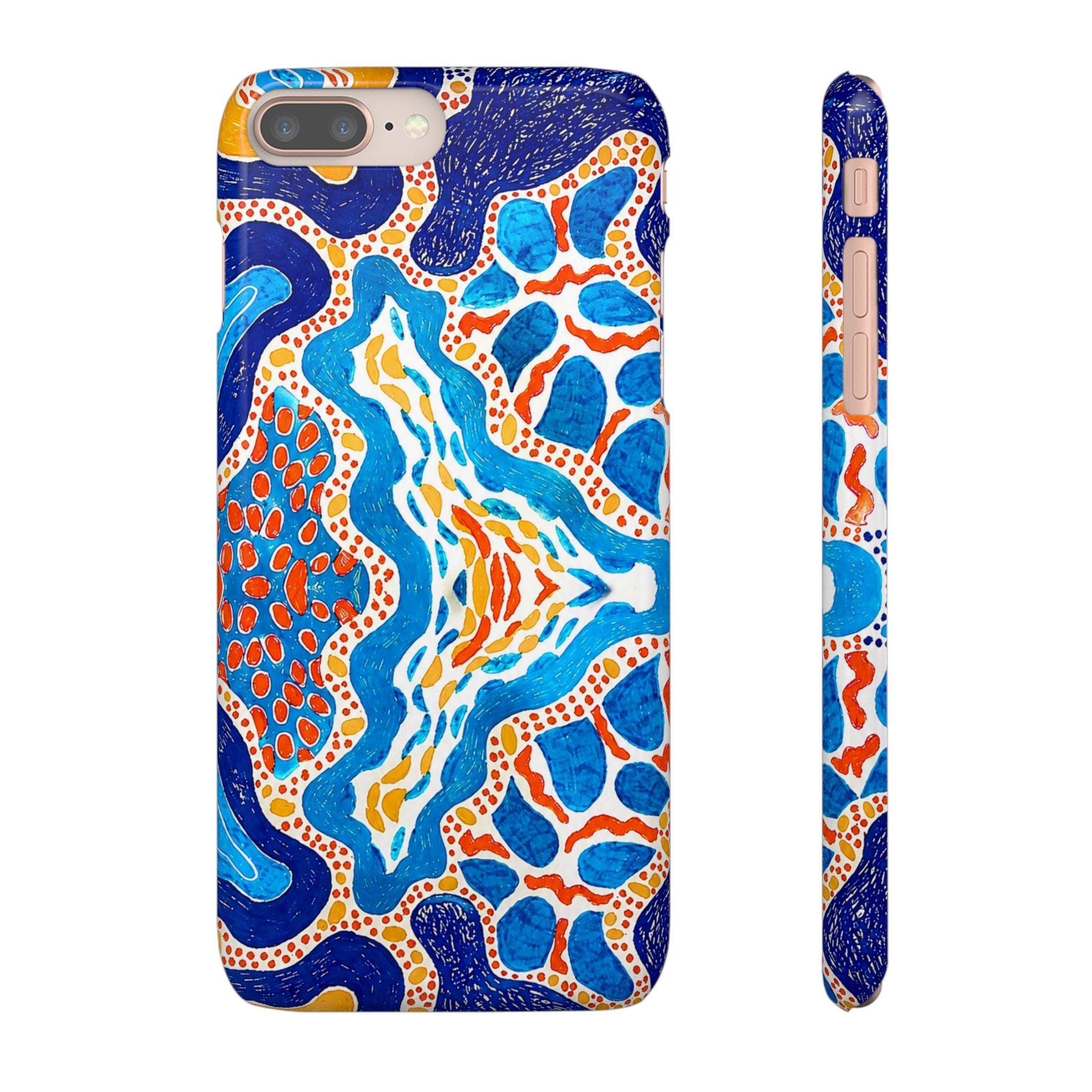Abstract Blue Pattern Phone Case