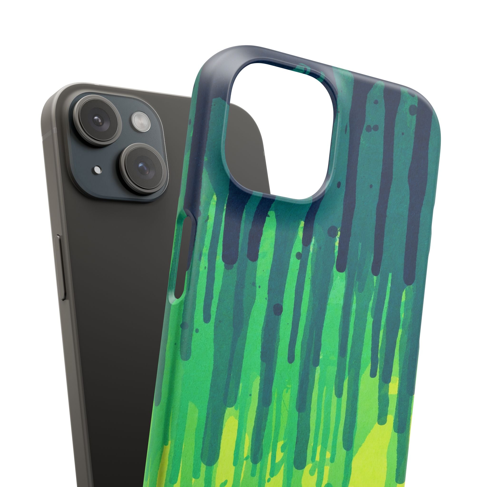 Liquid Emerald – Abstract Drip Phone Case
