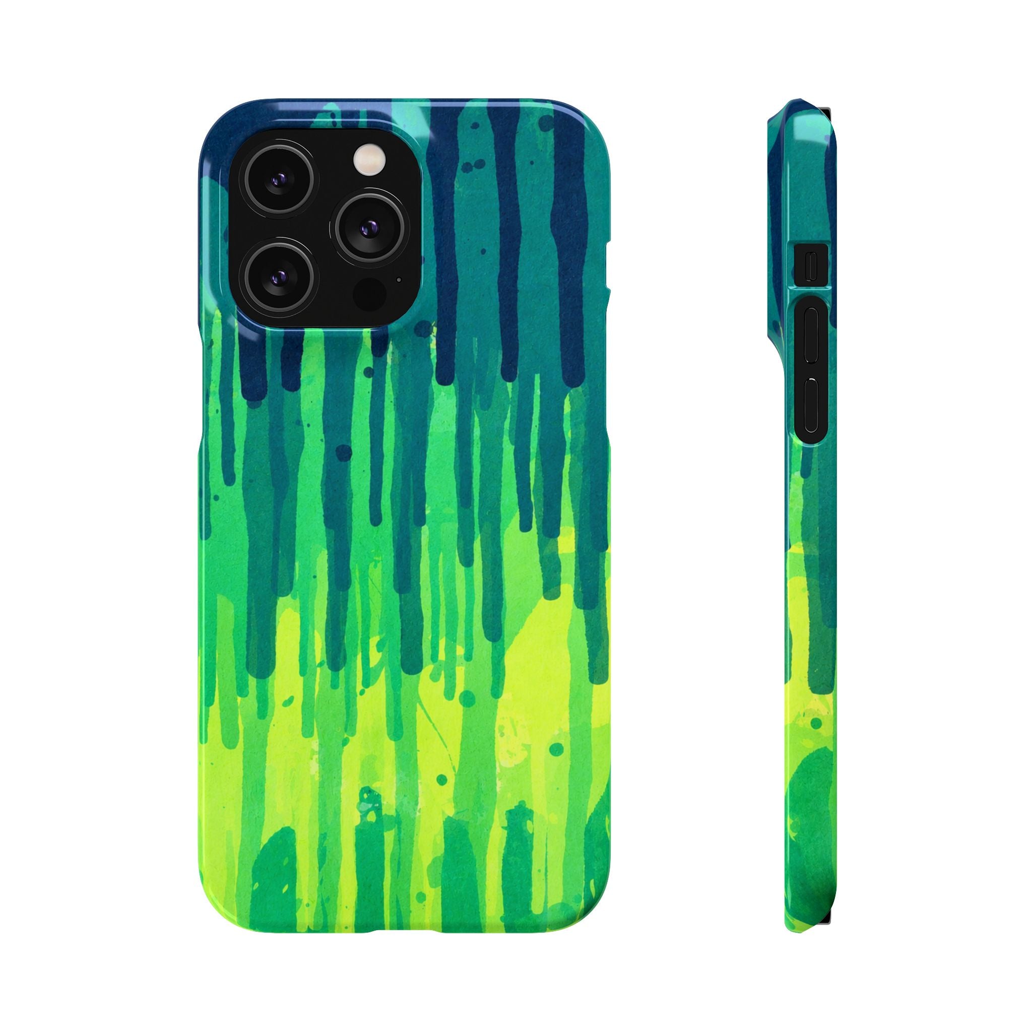 Liquid Emerald – Abstract Drip Phone Case