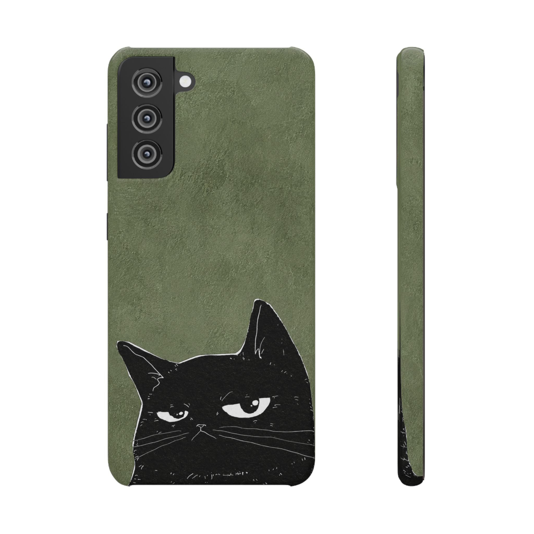 Grumpy Black Cat Phone Case