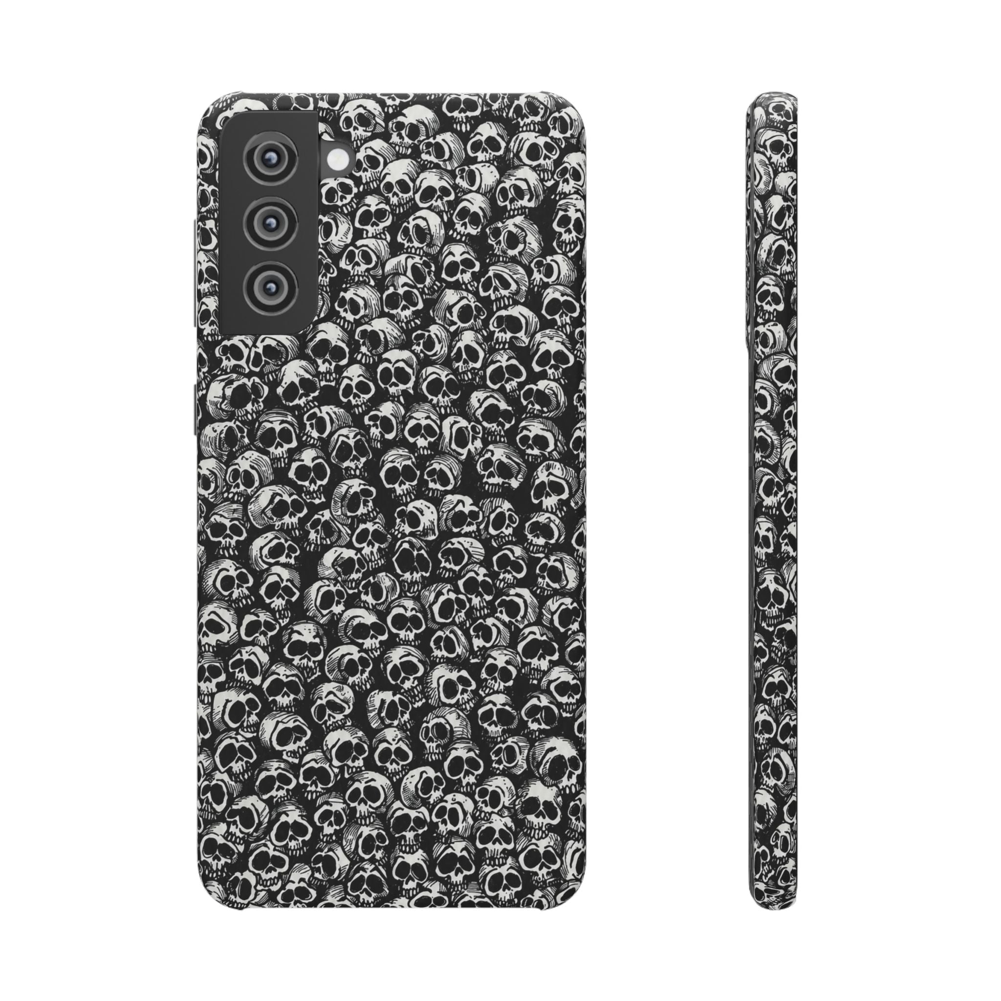 Black and White Skull Pattern Phone Case