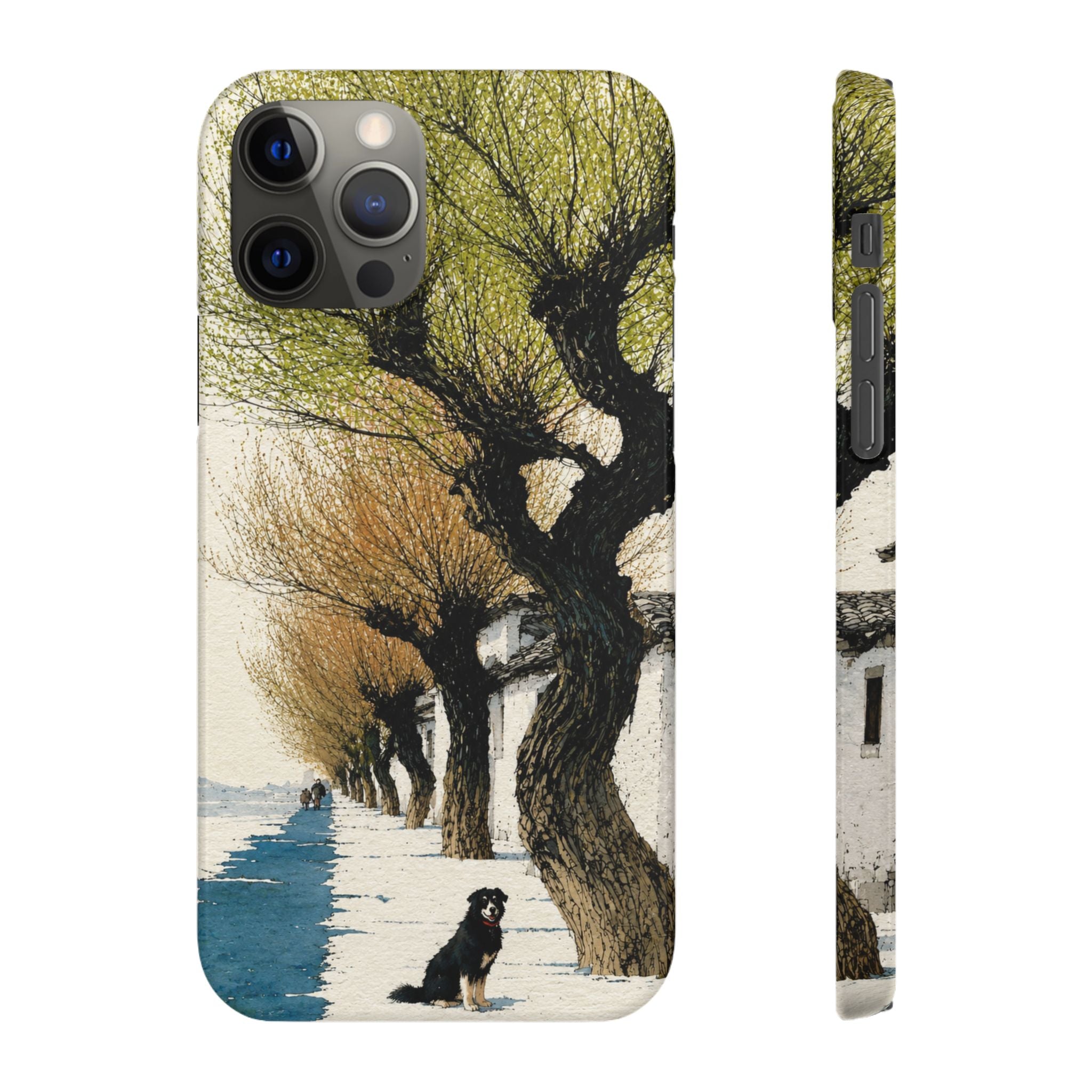 Serene Willow Landscape Phone Case