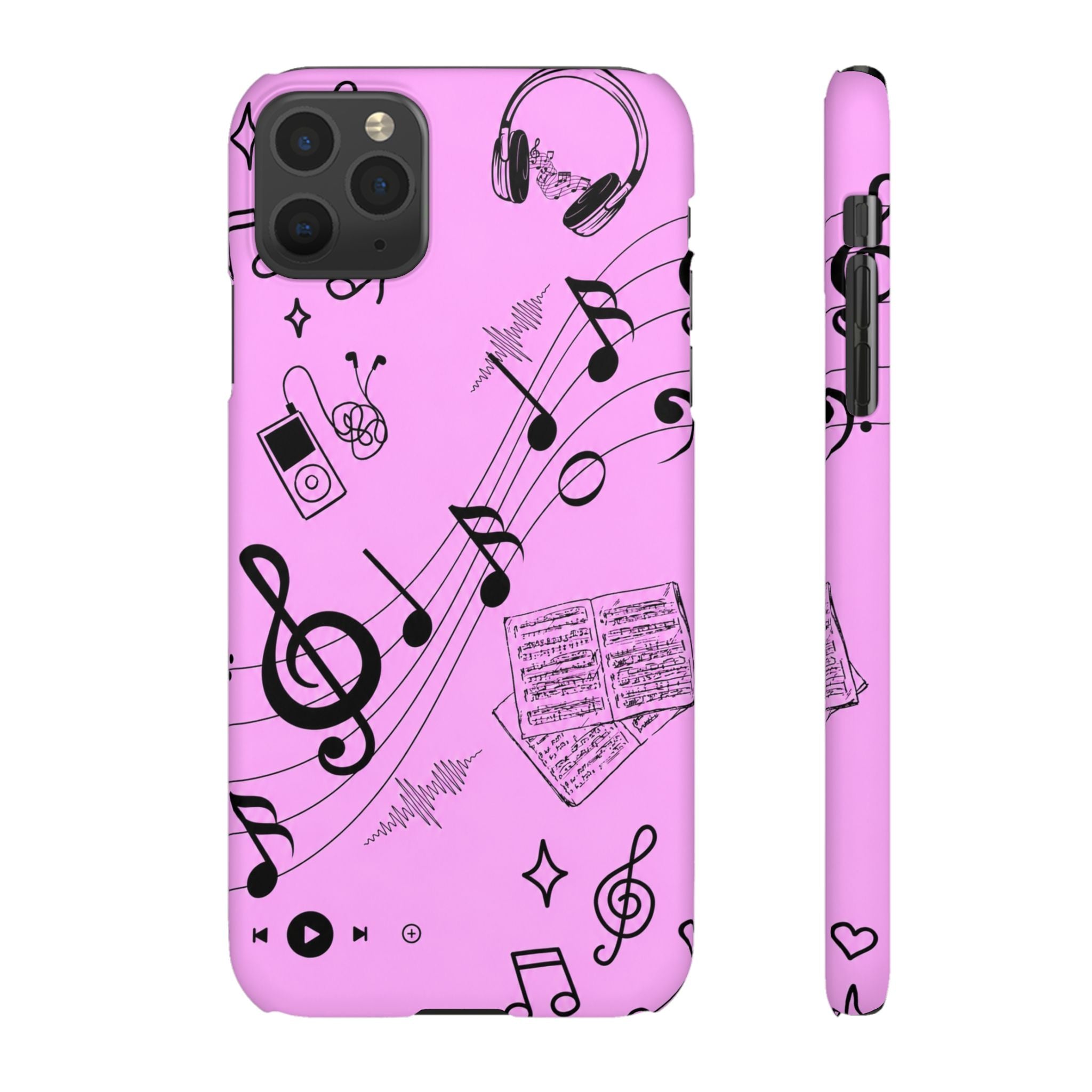 Pink Music Notes Phone Case