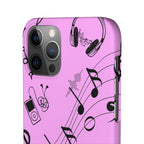 Pink Music Notes Phone Case