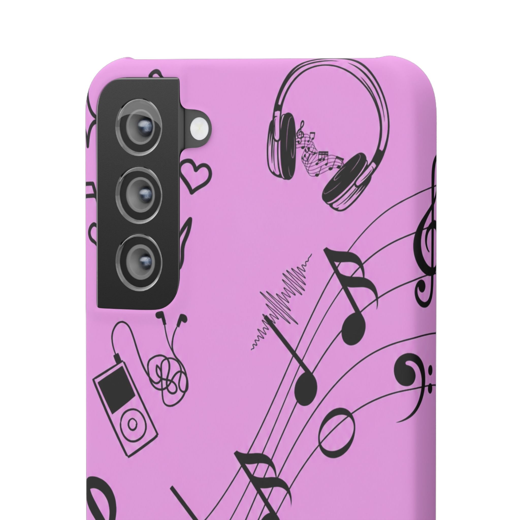 Pink Music Notes Phone Case