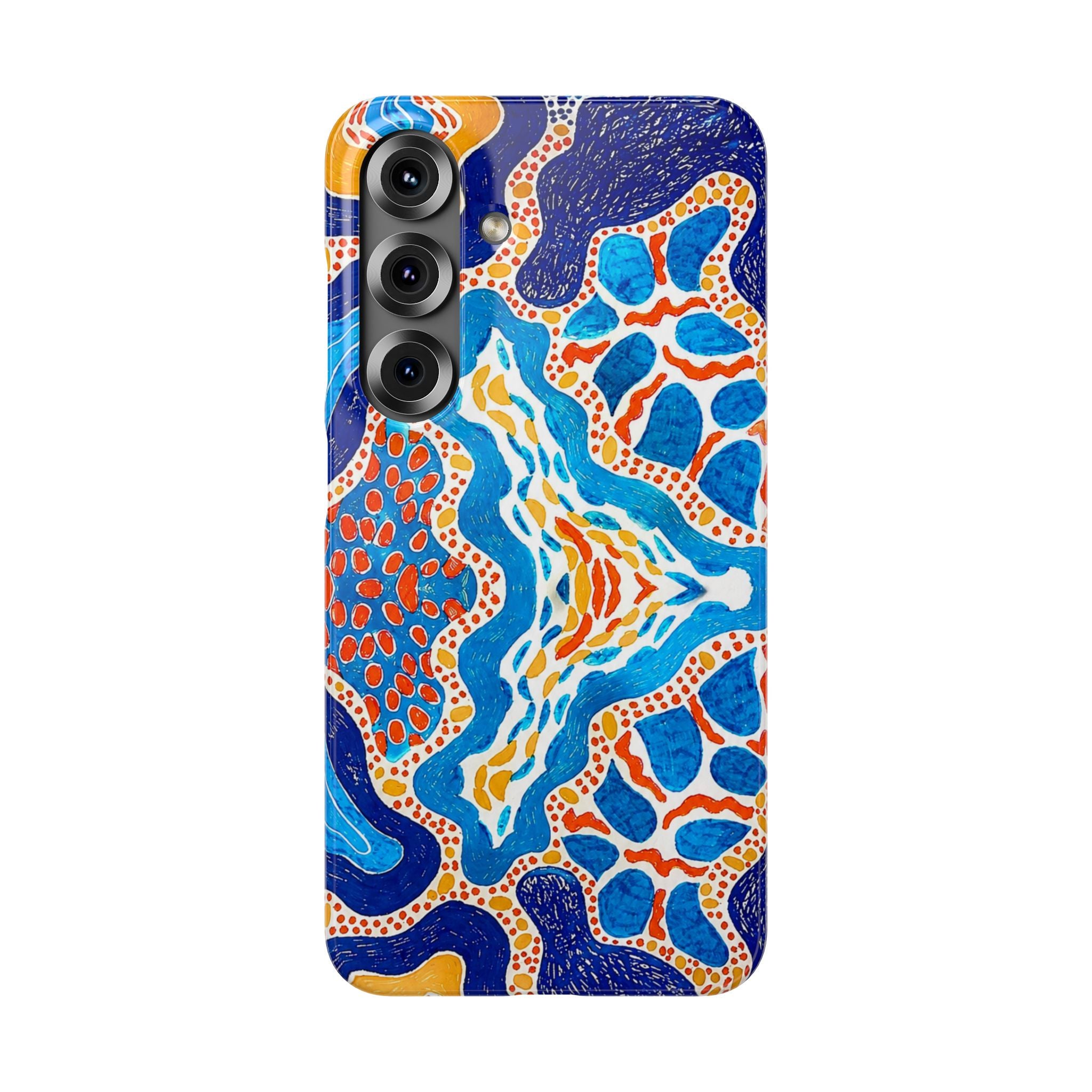 Abstract Blue Pattern Phone Case