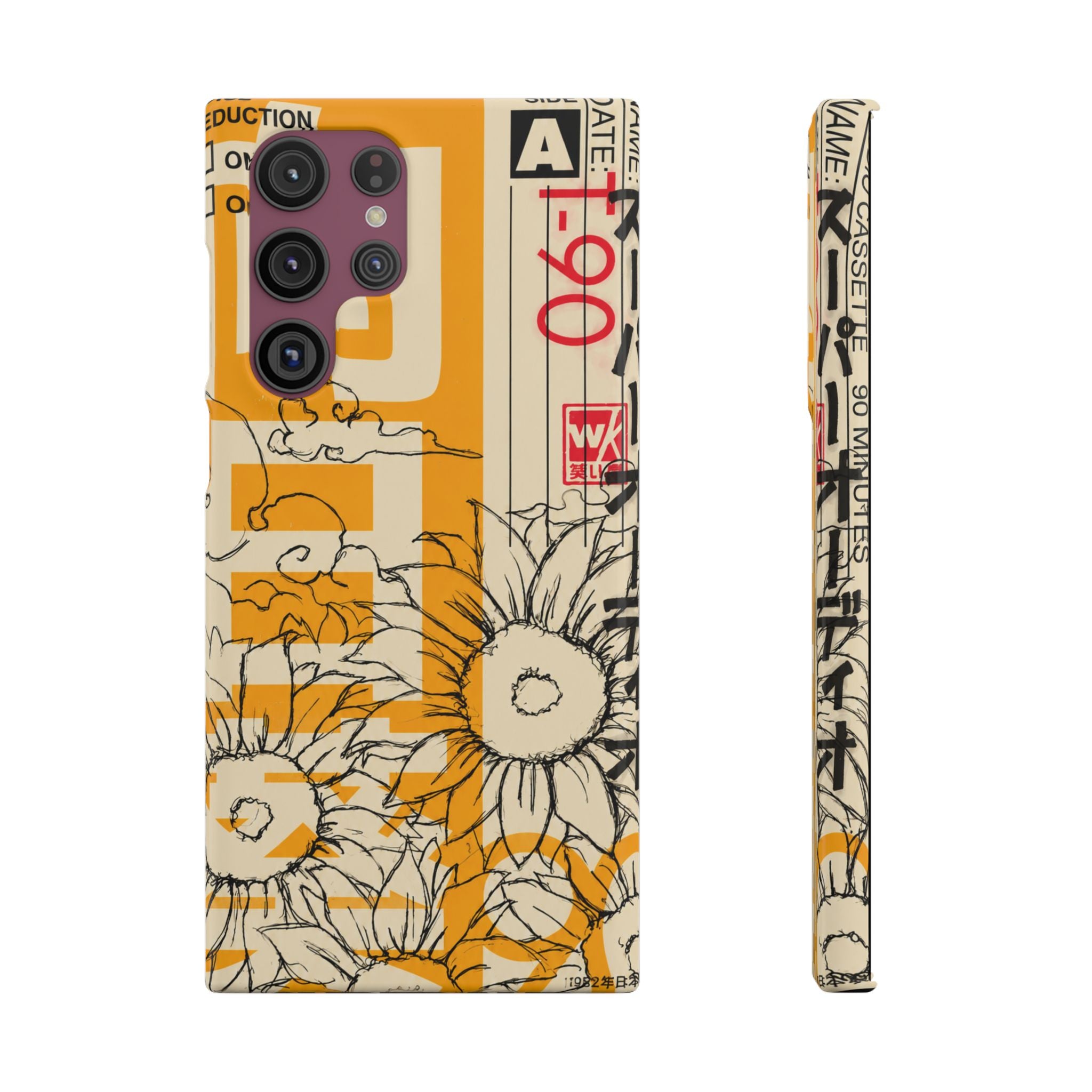 Retro Cassette Floral Phone Case
