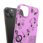 Pink Music Notes Phone Case