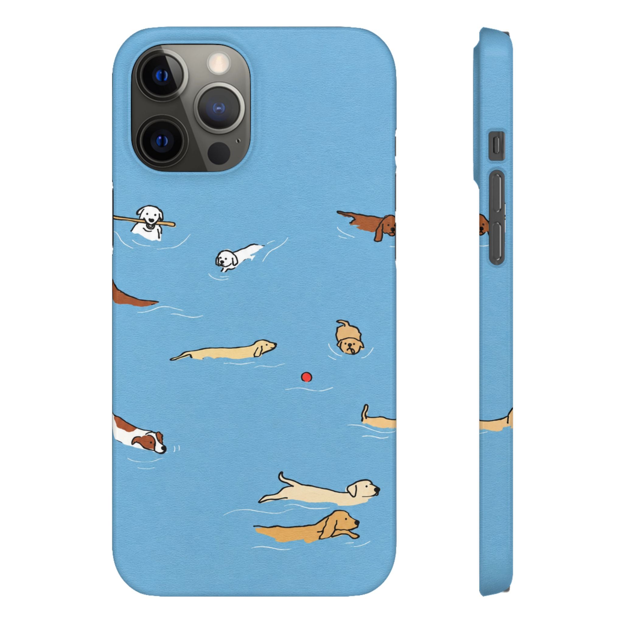 Swimming Dogs Phone Case