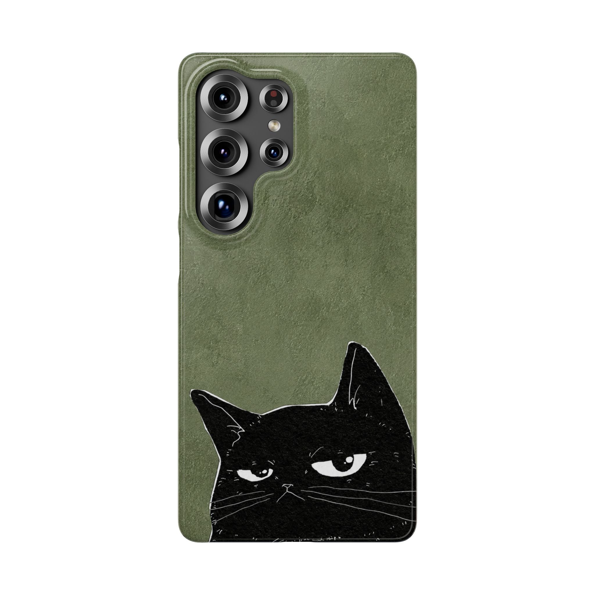 Grumpy Black Cat Phone Case