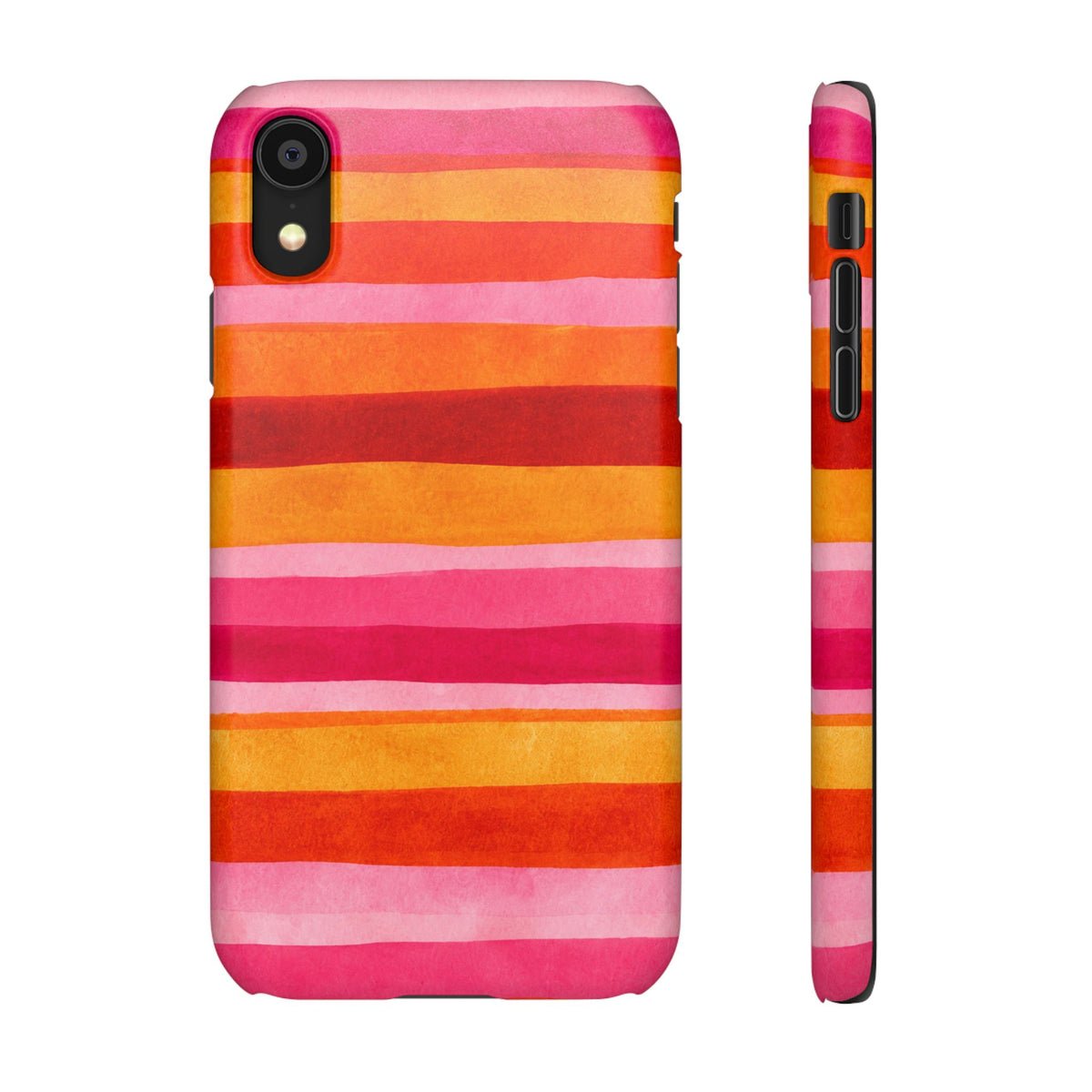 Pink Sunset Watercolor Stripes