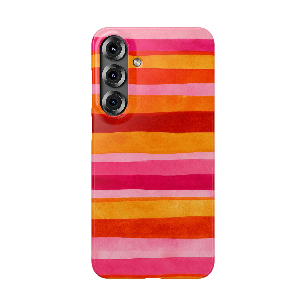Pink Sunset Watercolor Stripes