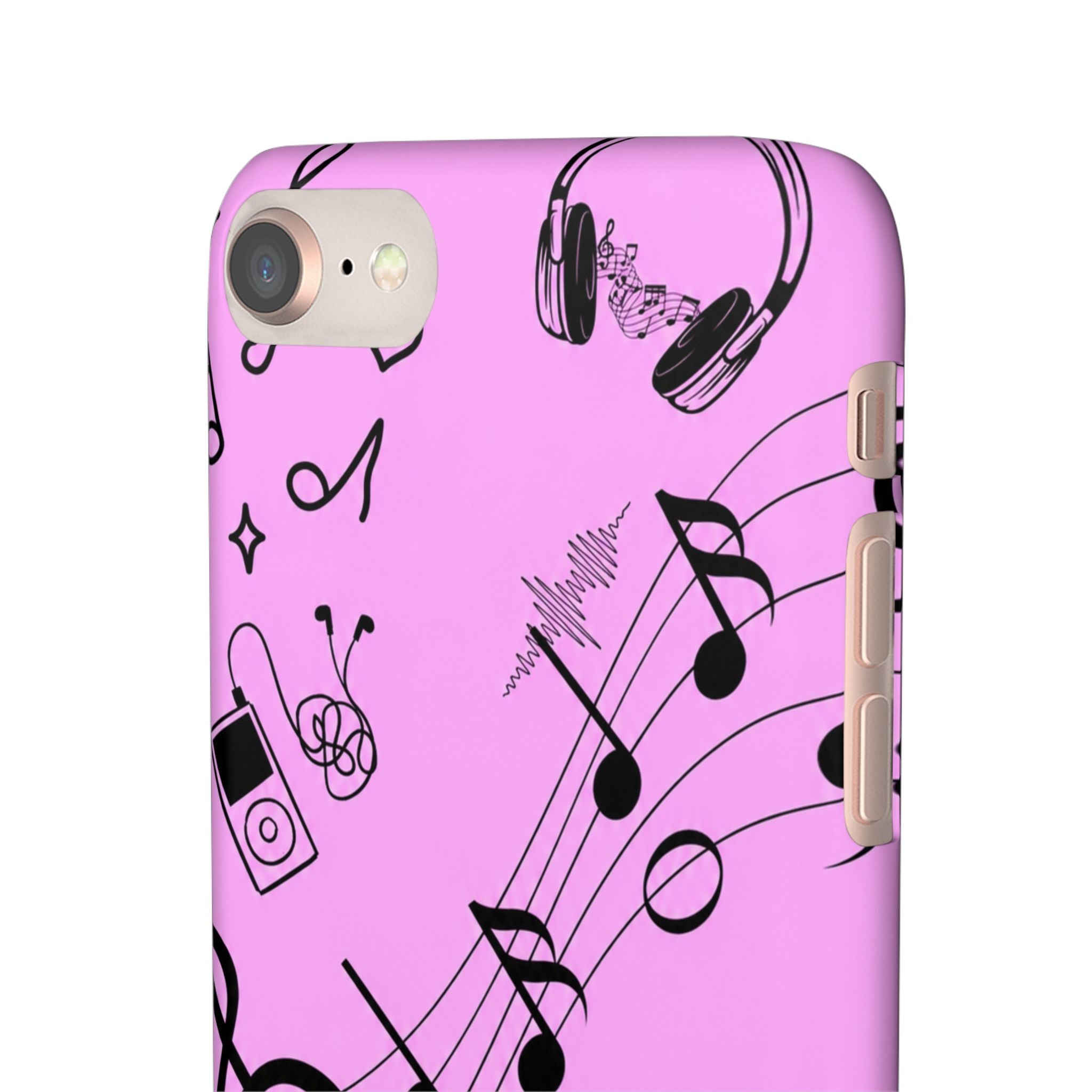 Pink Music Notes Phone Case