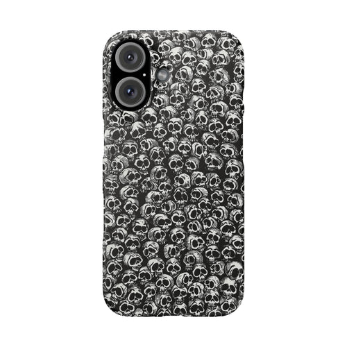 Black and White Skull Pattern Phone Case