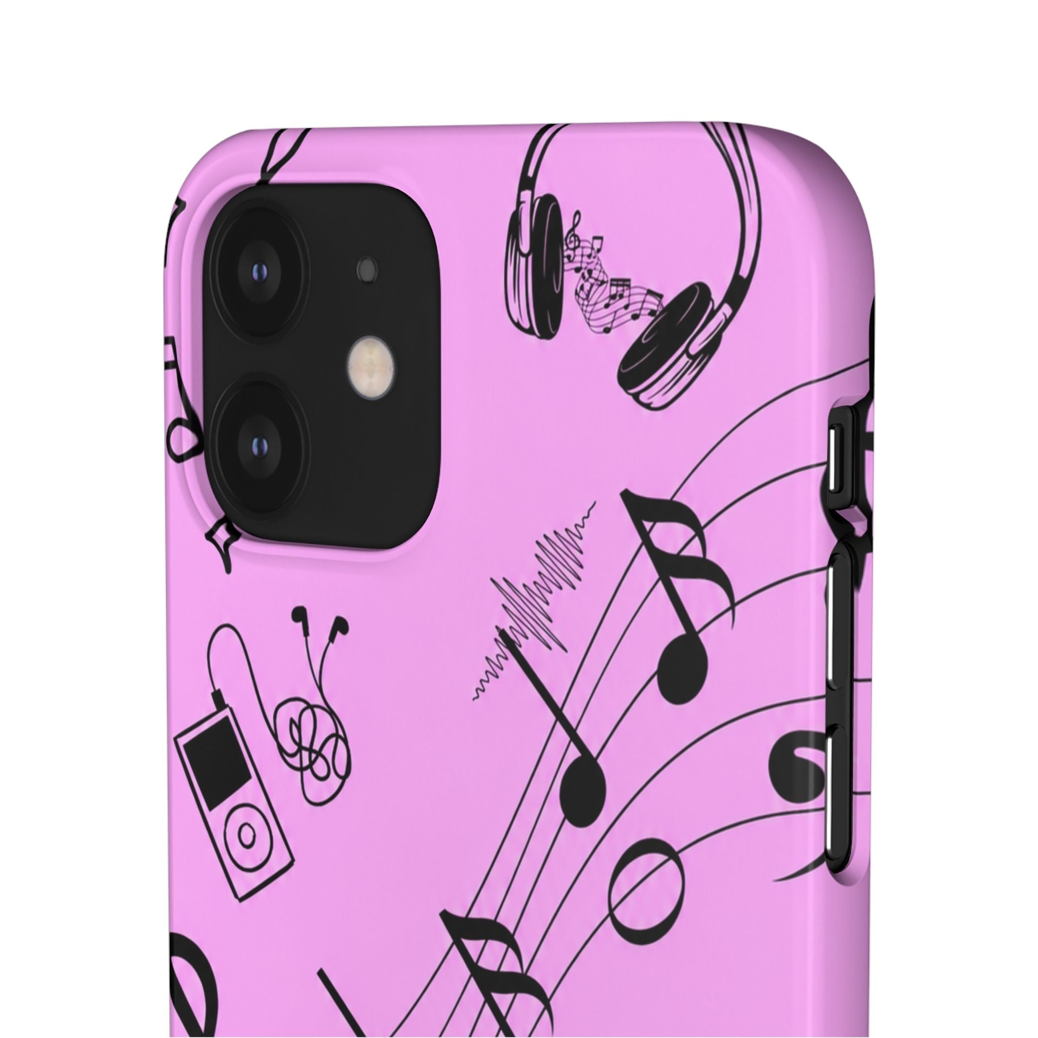 Pink Music Notes Phone Case