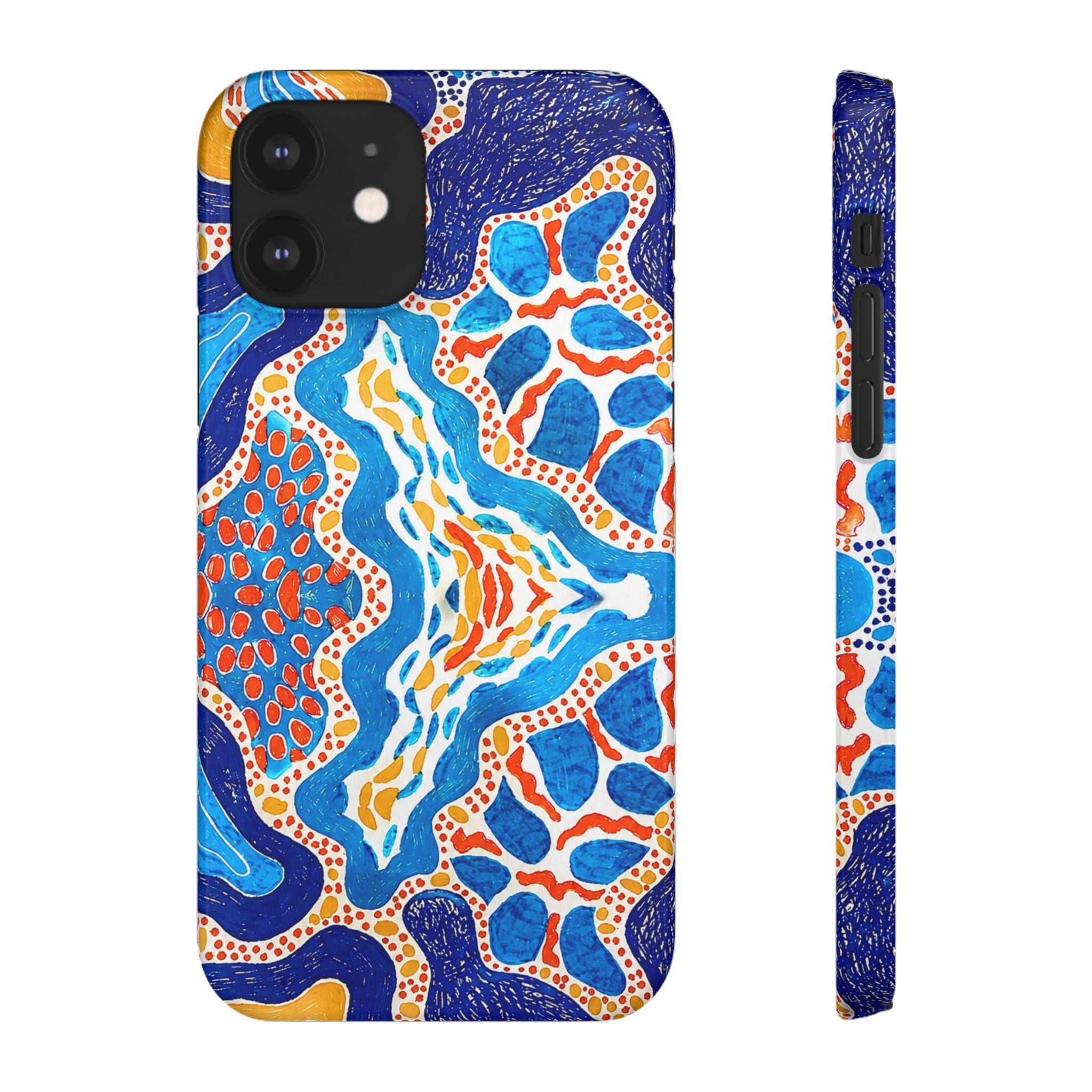Abstract Blue Pattern Phone Case