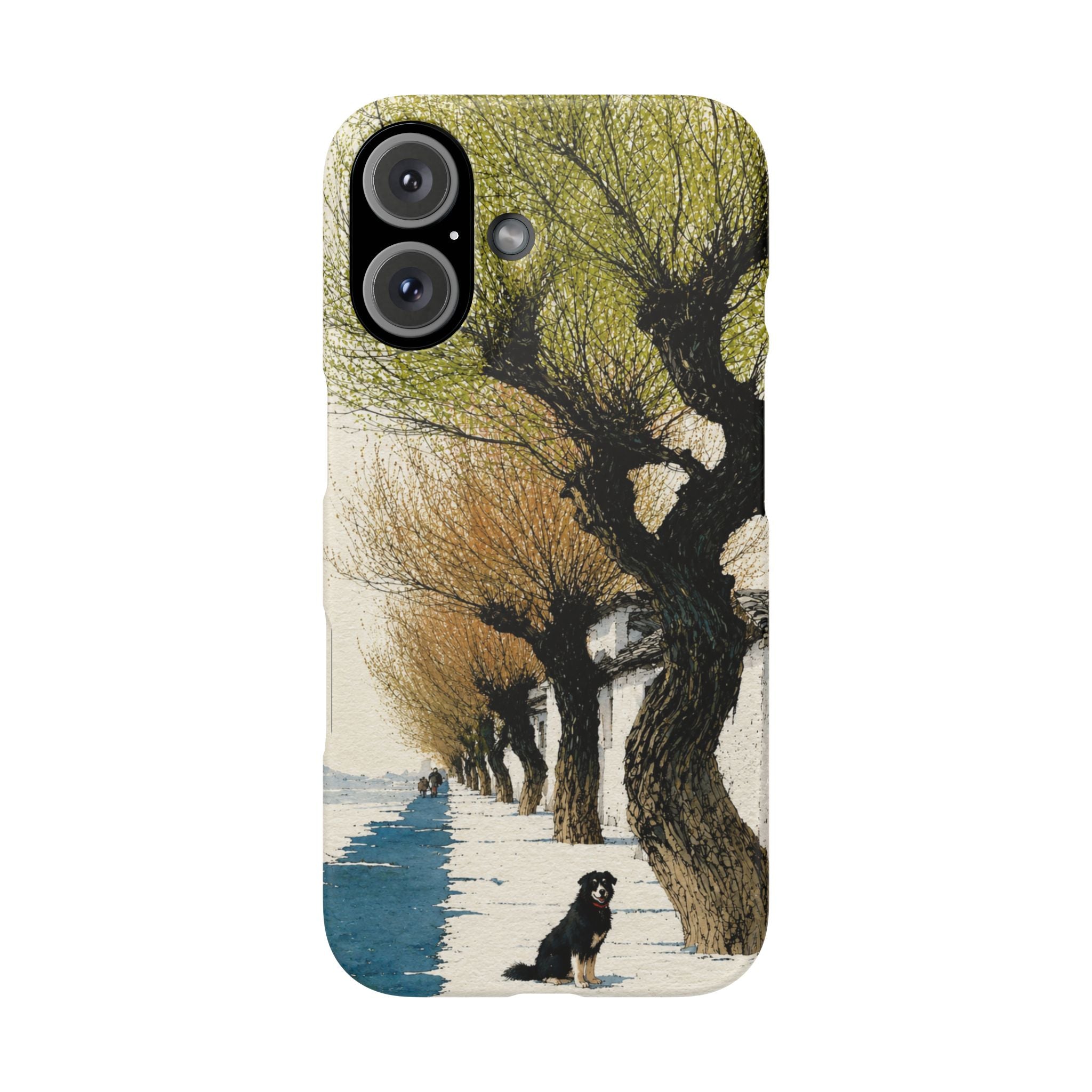 Serene Willow Landscape Phone Case