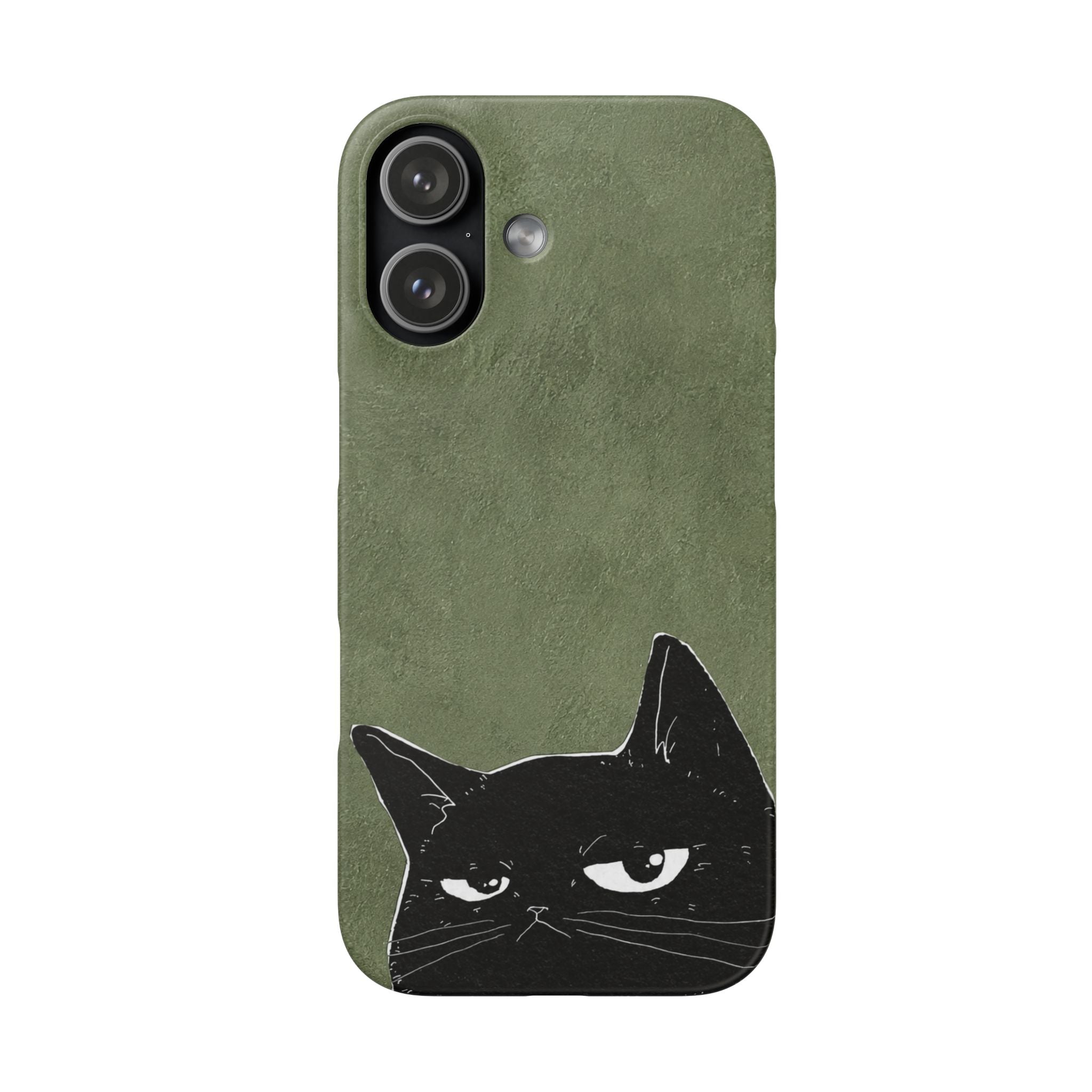 Grumpy Black Cat Phone Case