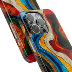 Abstract Topographic Waves Phone Case