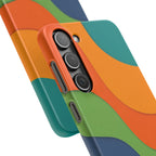 Colorful Abstract Waves Phone Case