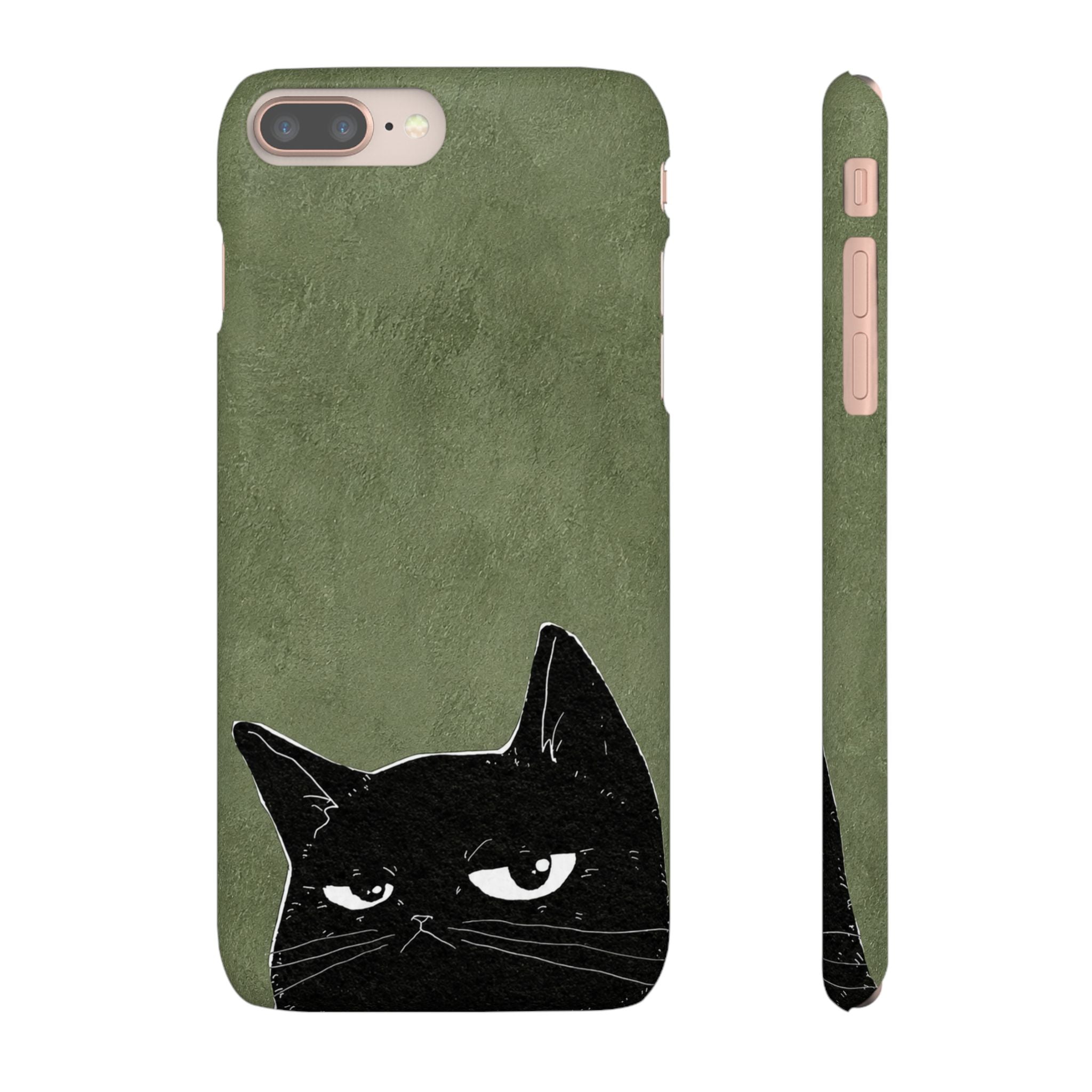Grumpy Black Cat Phone Case