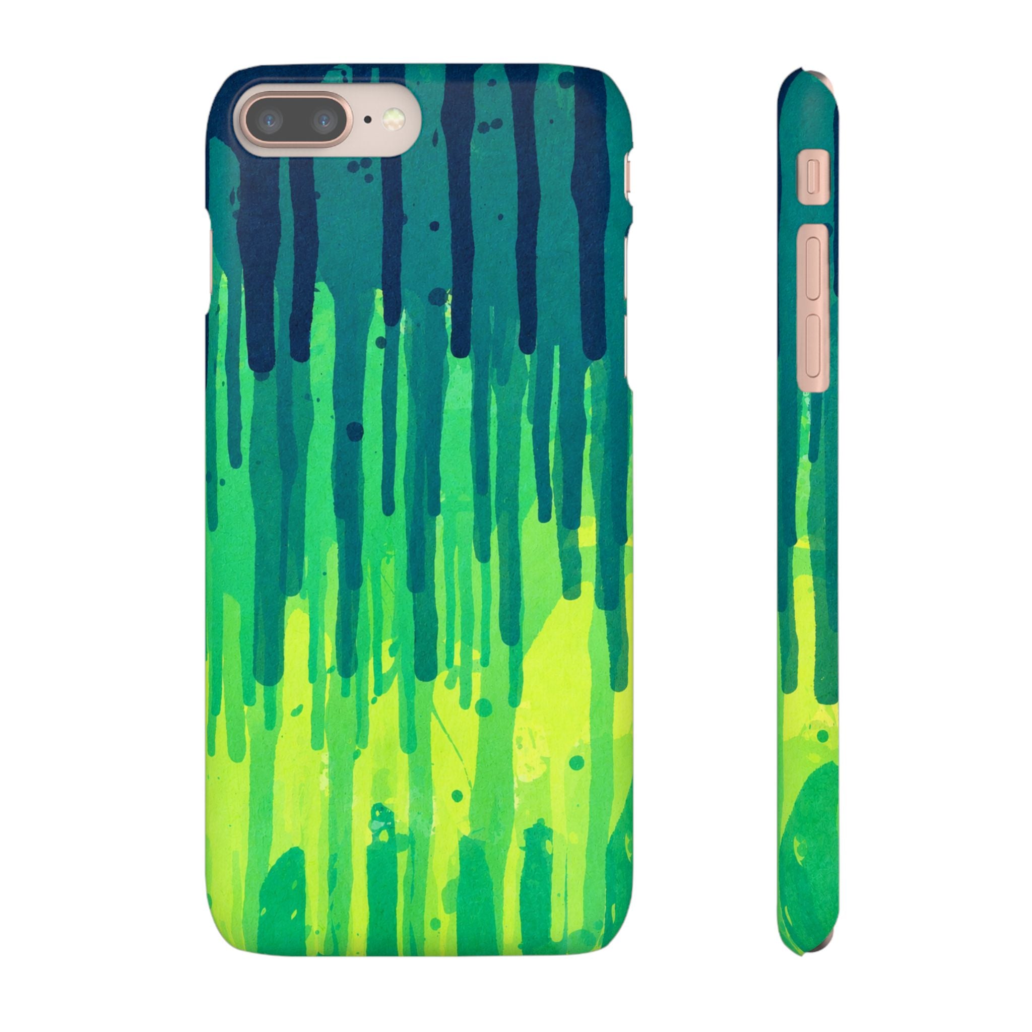 Liquid Emerald – Abstract Drip Phone Case
