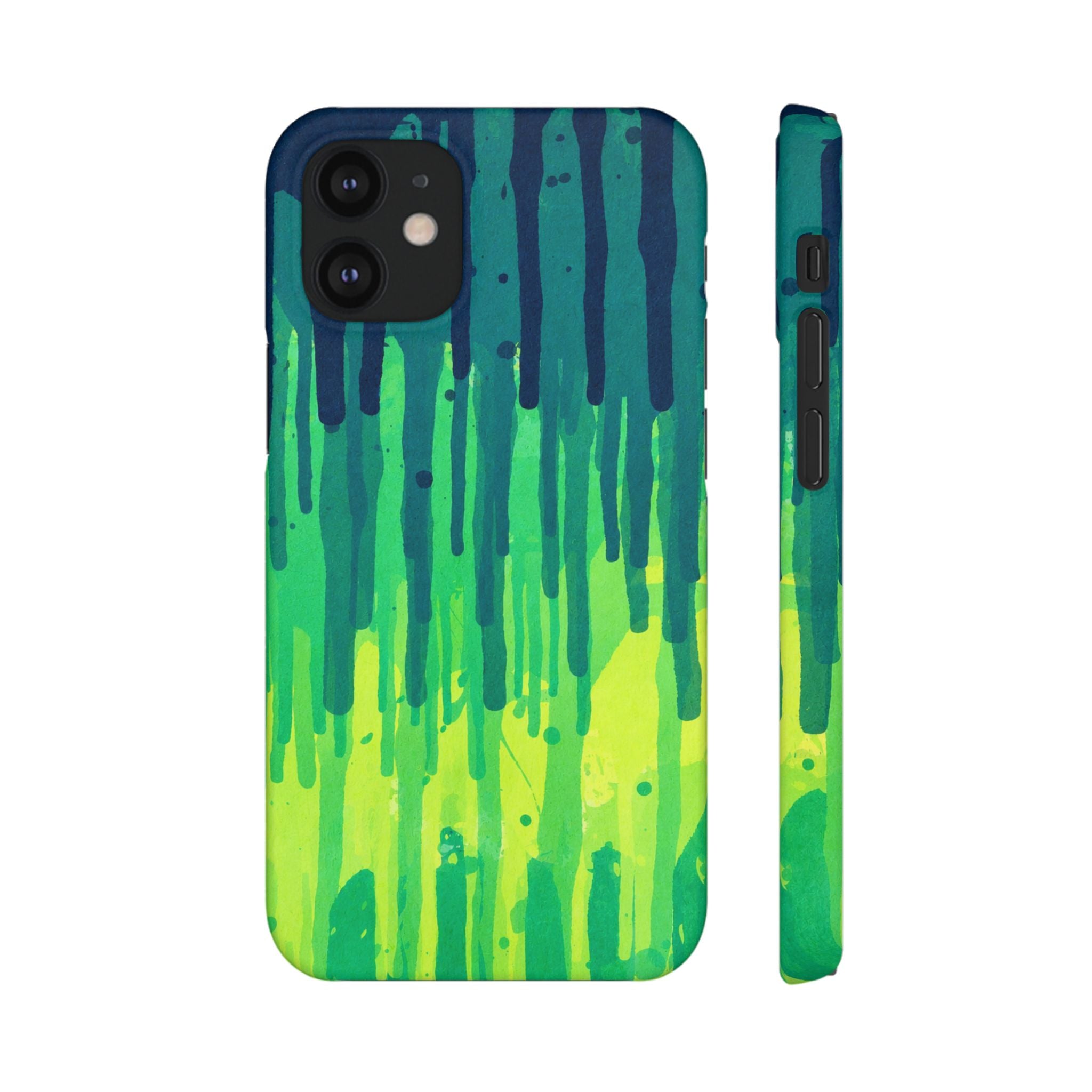 Liquid Emerald – Abstract Drip Phone Case