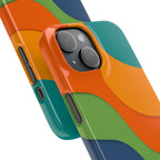 Colorful Abstract Waves Phone Case