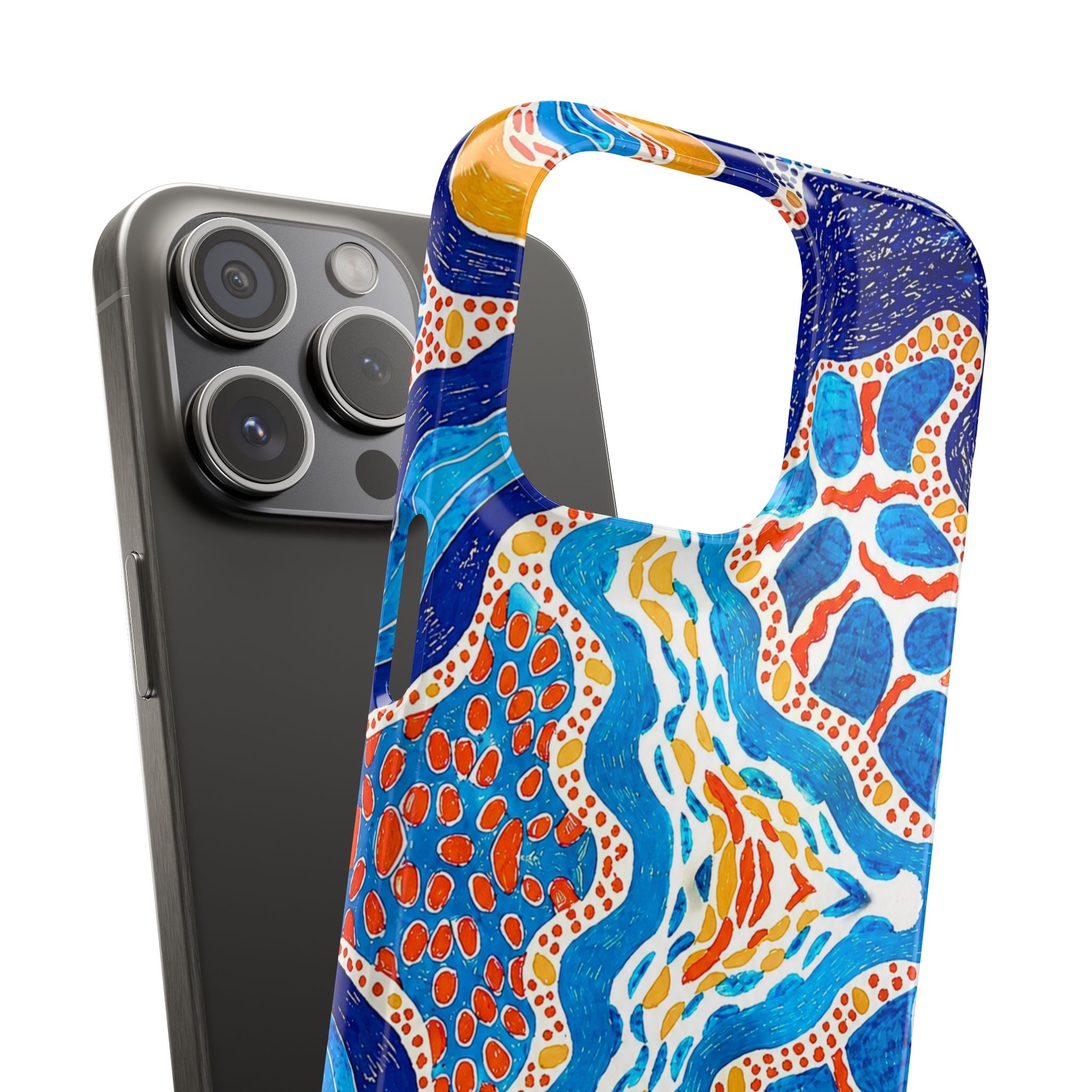 Abstract Blue Pattern Phone Case