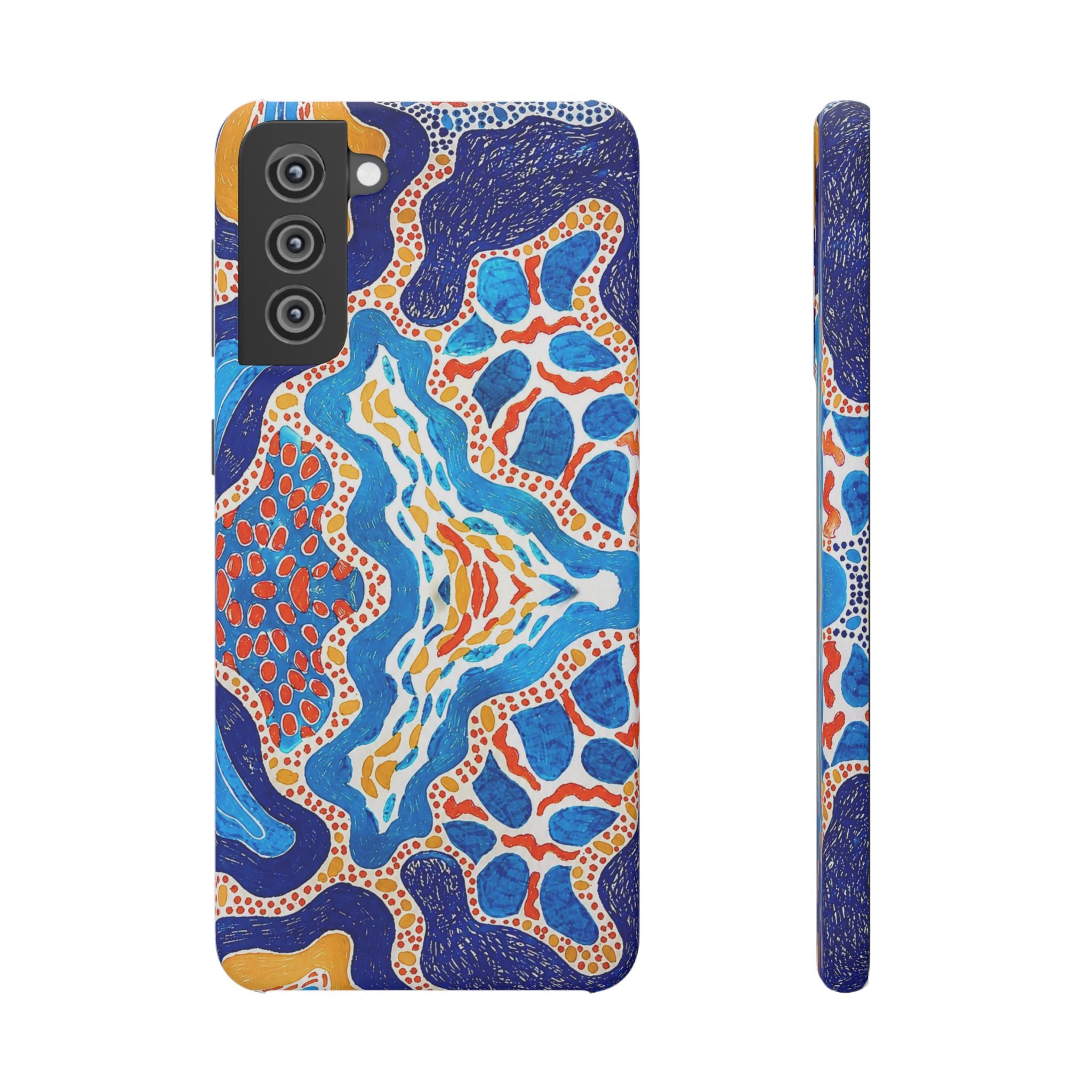 Abstract Blue Pattern Phone Case