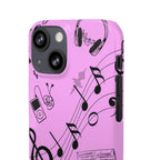 Pink Music Notes Phone Case