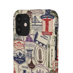 Vintage Travel Stamps Phone Case