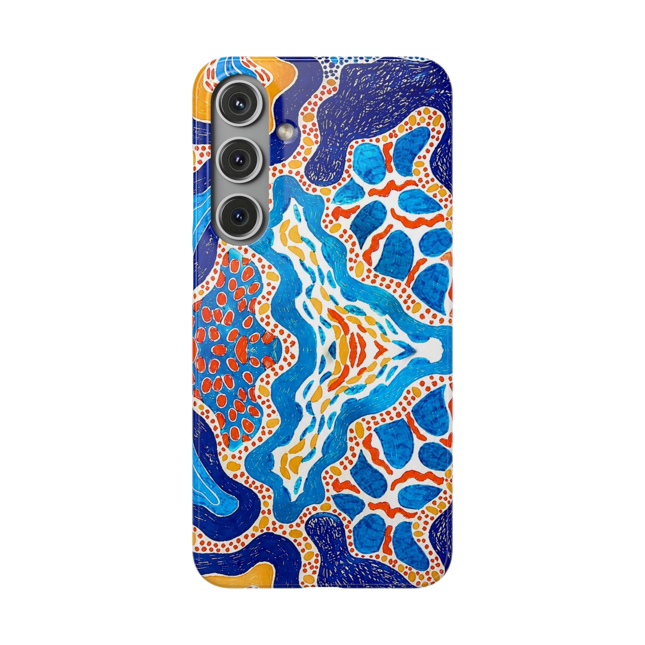 Abstract Blue Pattern Phone Case