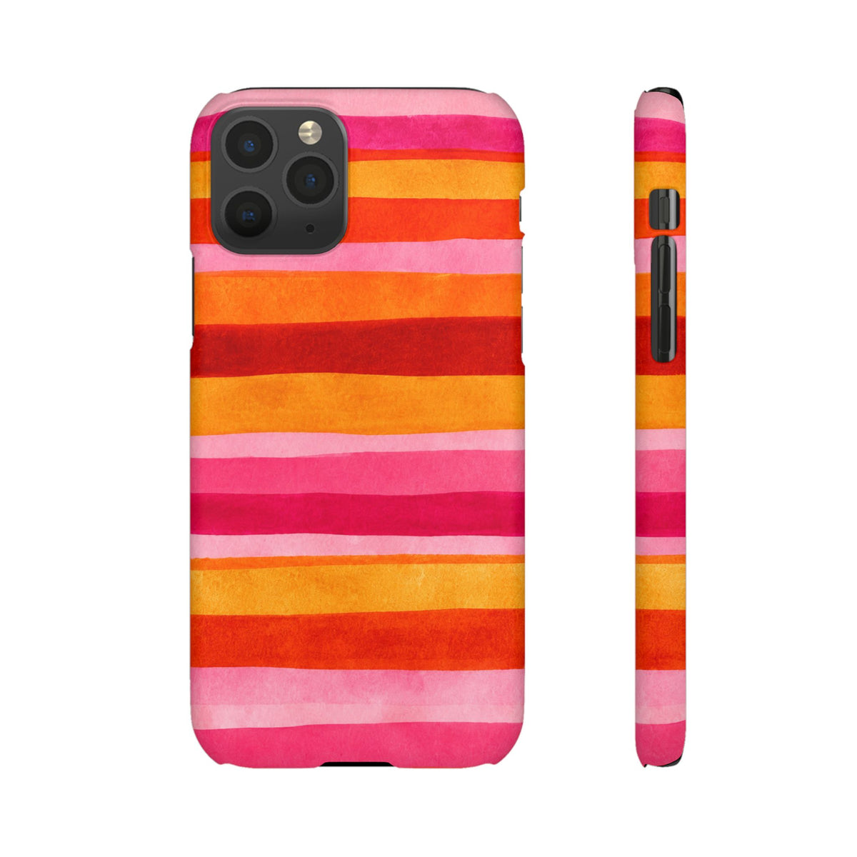 Pink Sunset Watercolor Stripes