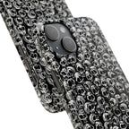 Black and White Skull Pattern Phone Case