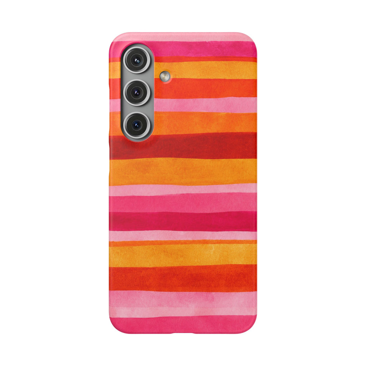 Pink Sunset Watercolor Stripes
