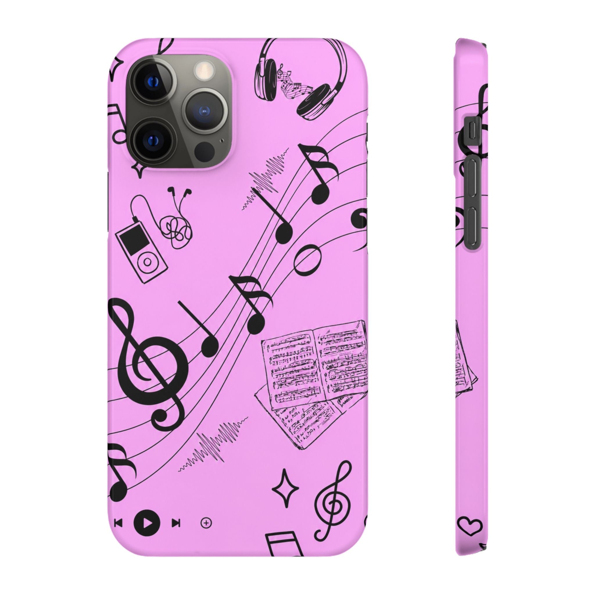 Pink Music Notes Phone Case