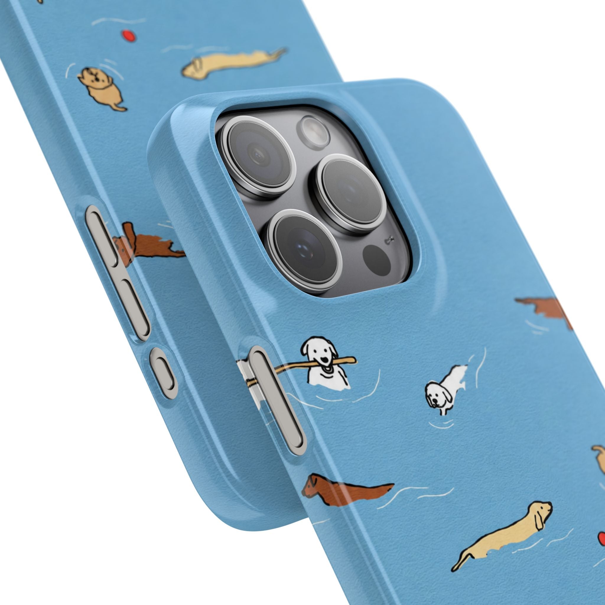 Swimming Dogs Phone Case