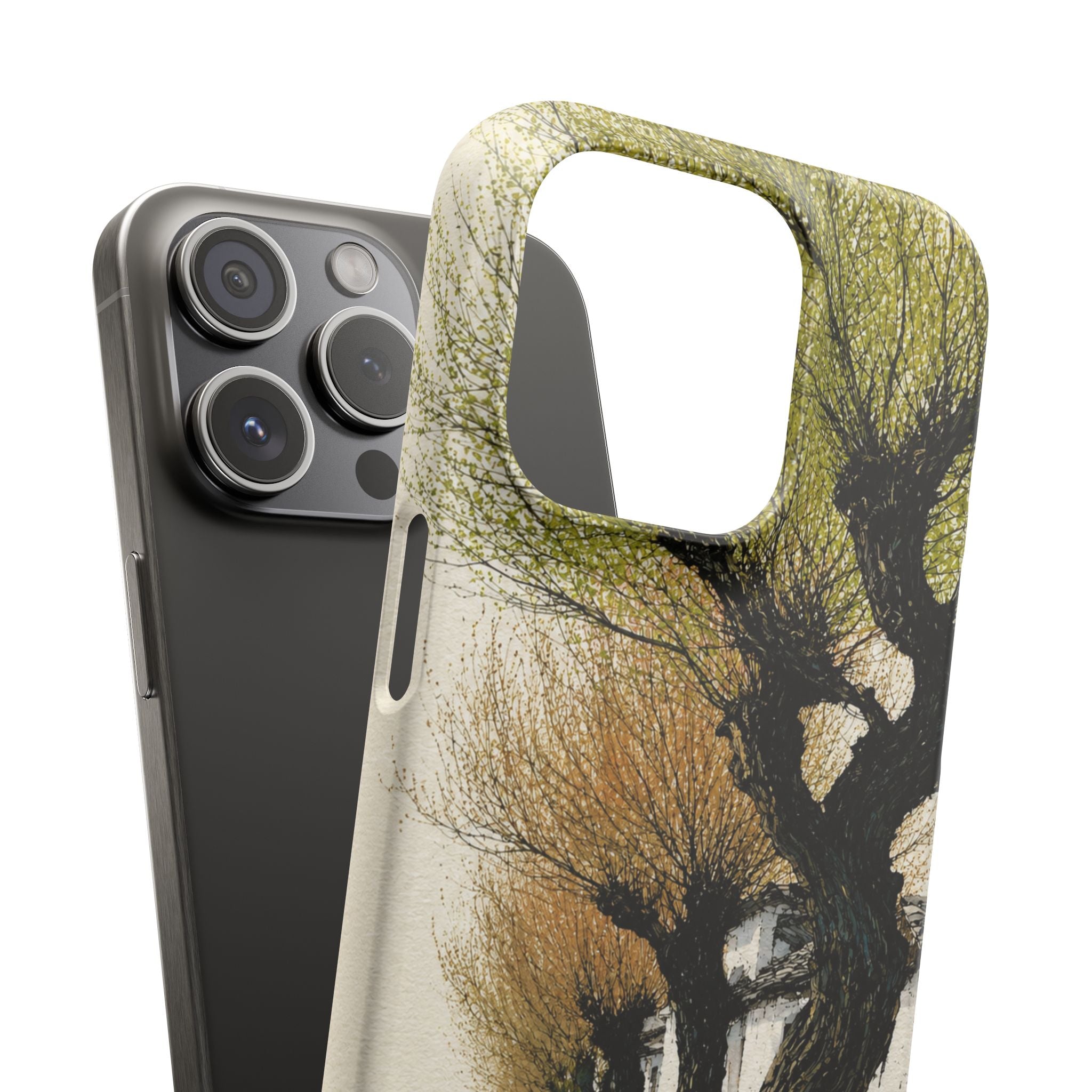 Serene Willow Landscape Phone Case