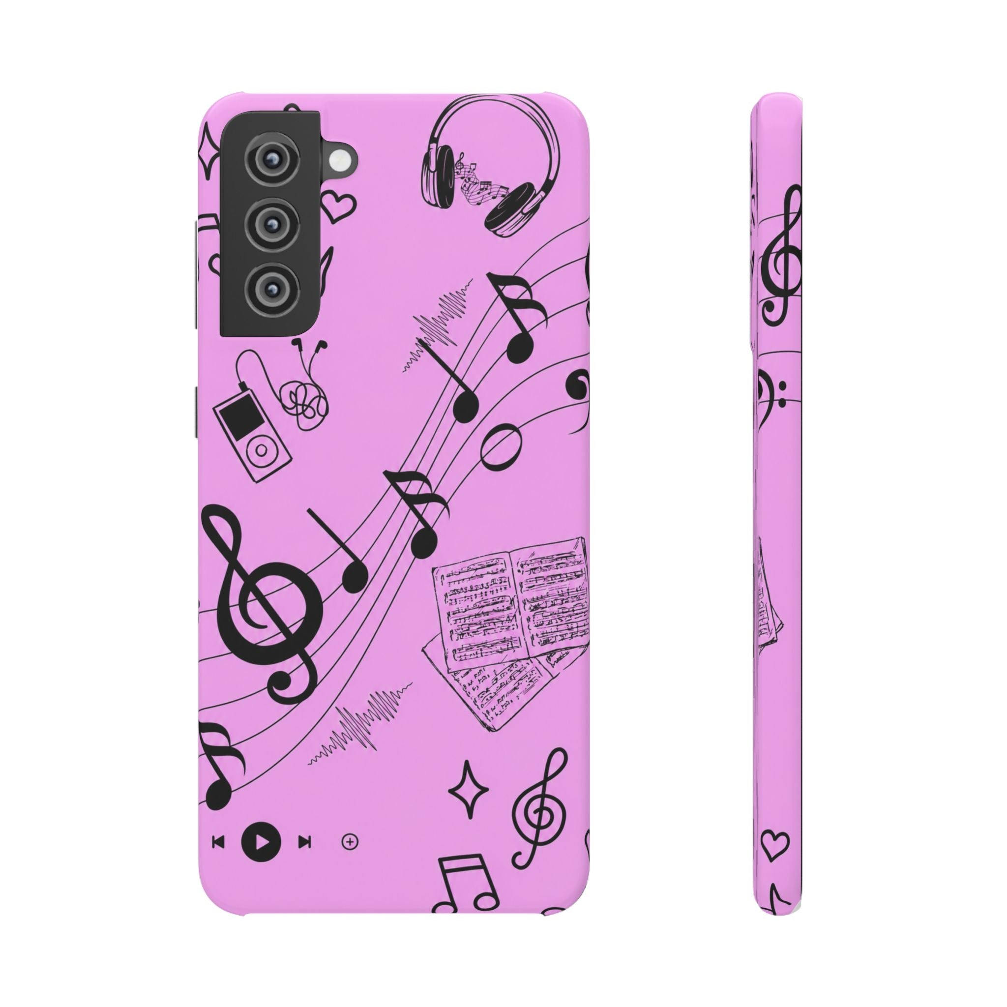 Pink Music Notes Phone Case