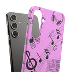 Pink Music Notes Phone Case
