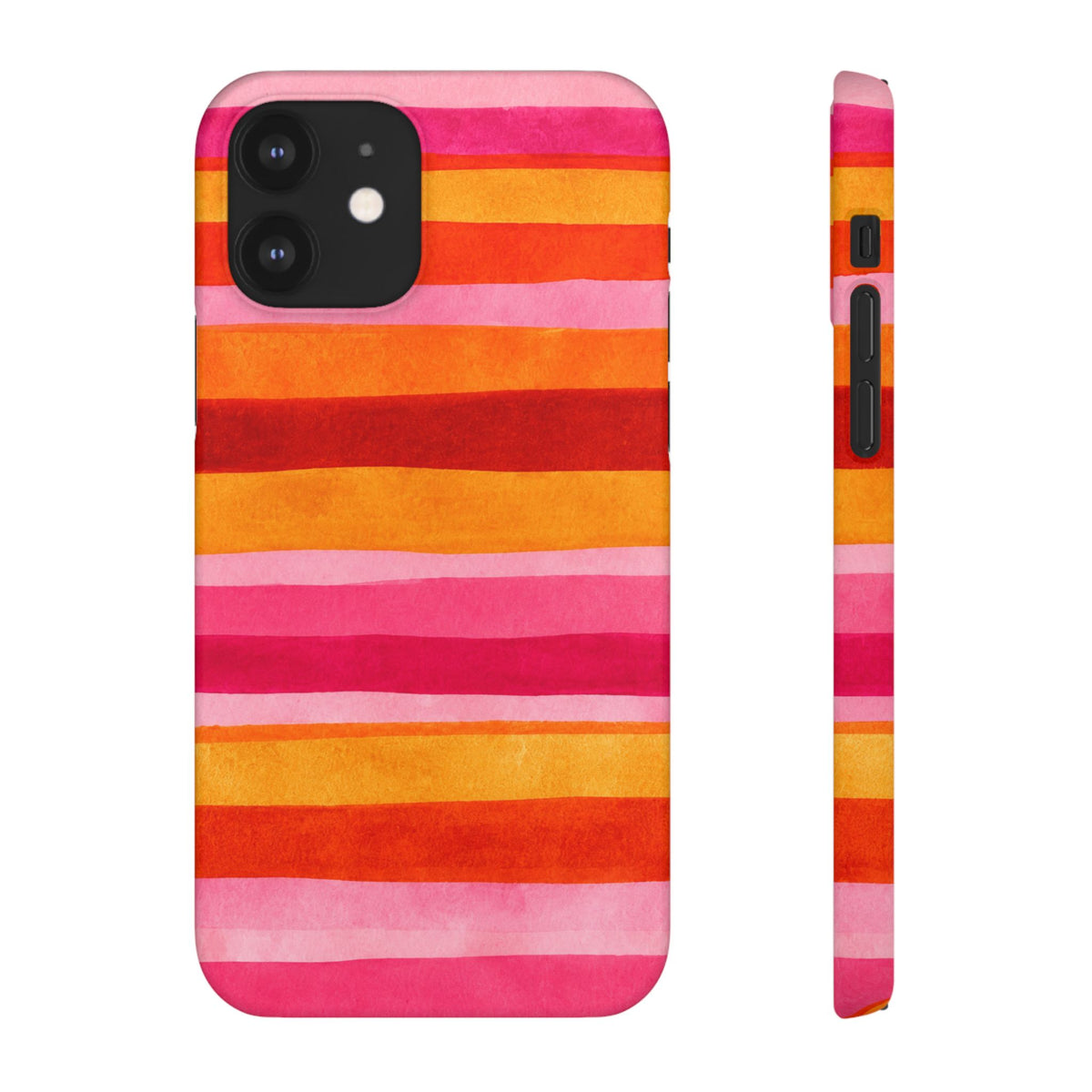 Pink Sunset Watercolor Stripes
