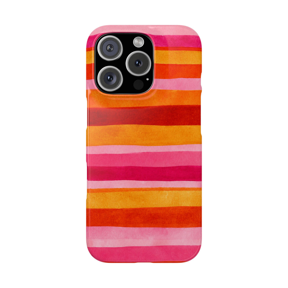 Pink Sunset Watercolor Stripes