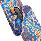 Abstract Blue Pattern Phone Case