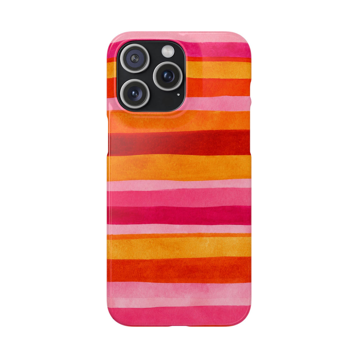 Pink Sunset Watercolor Stripes